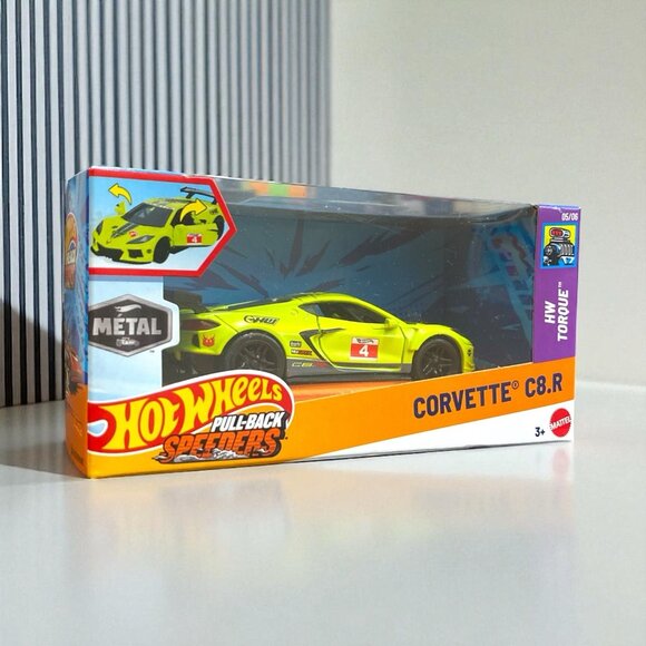 Hot Wheels Pull Back Speeders ~ Corvette C8.R - Picture 1 of 6